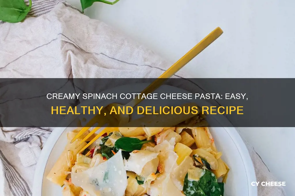 how to make pasta with spinach and cottage cheese