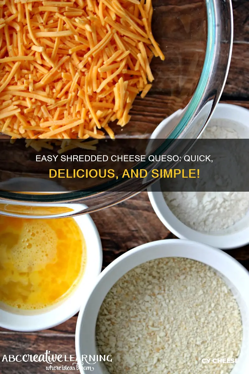 how to make queso using shredded cheese