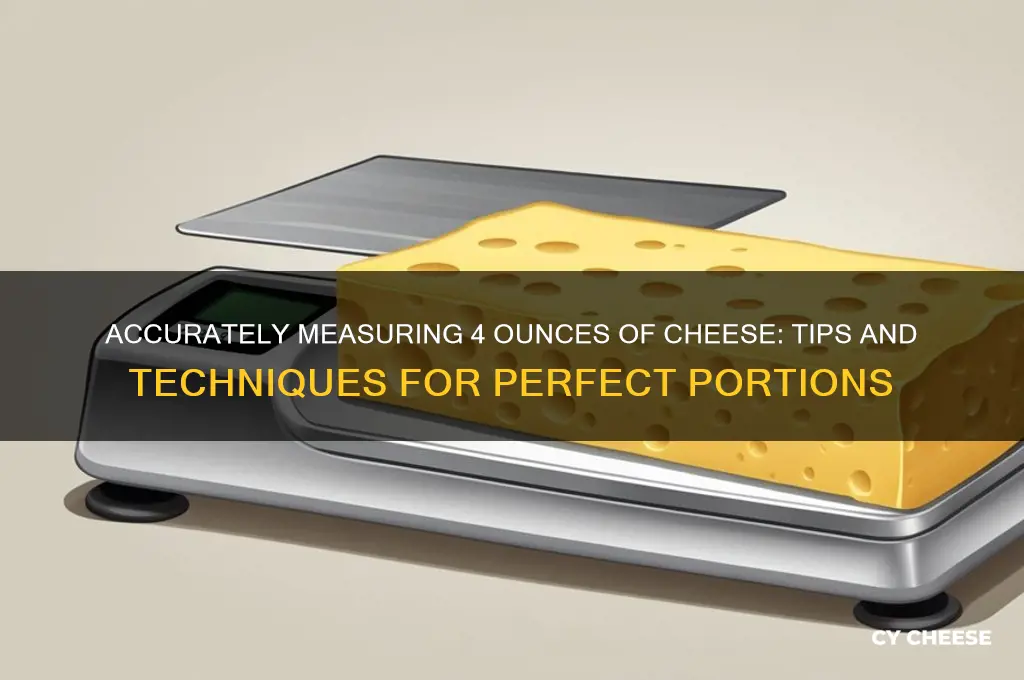 how to measure out 4 oz of cheese
