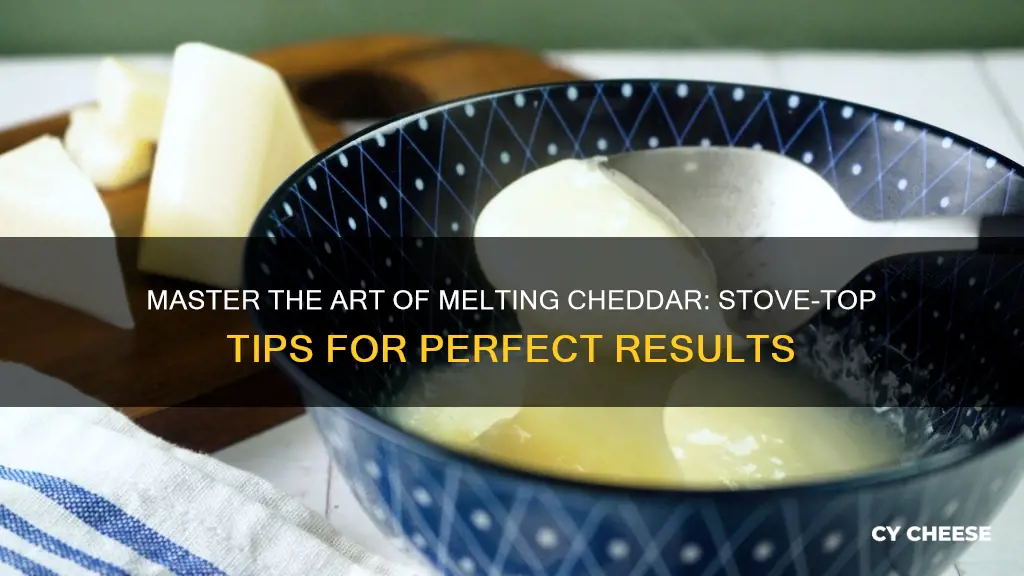 how to melt block cheddar cheese on the stove