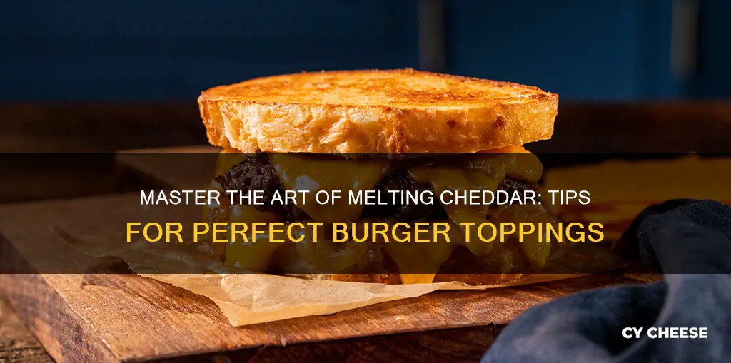 how to melt cheddar cheese for burgers