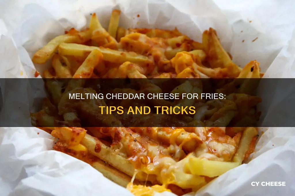 how to melt cheddar cheese for fries