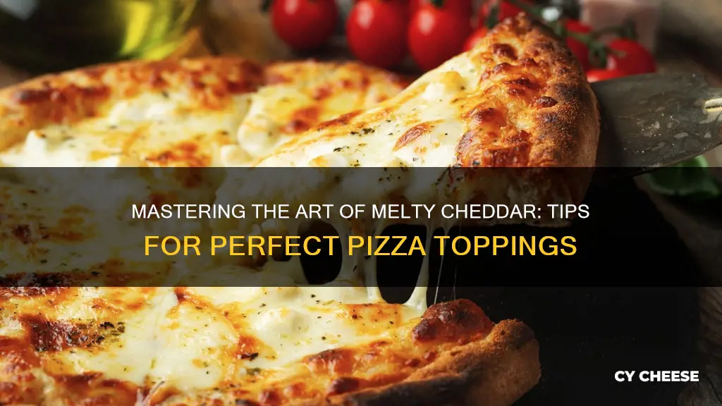 how to melt cheddar cheese for pizza