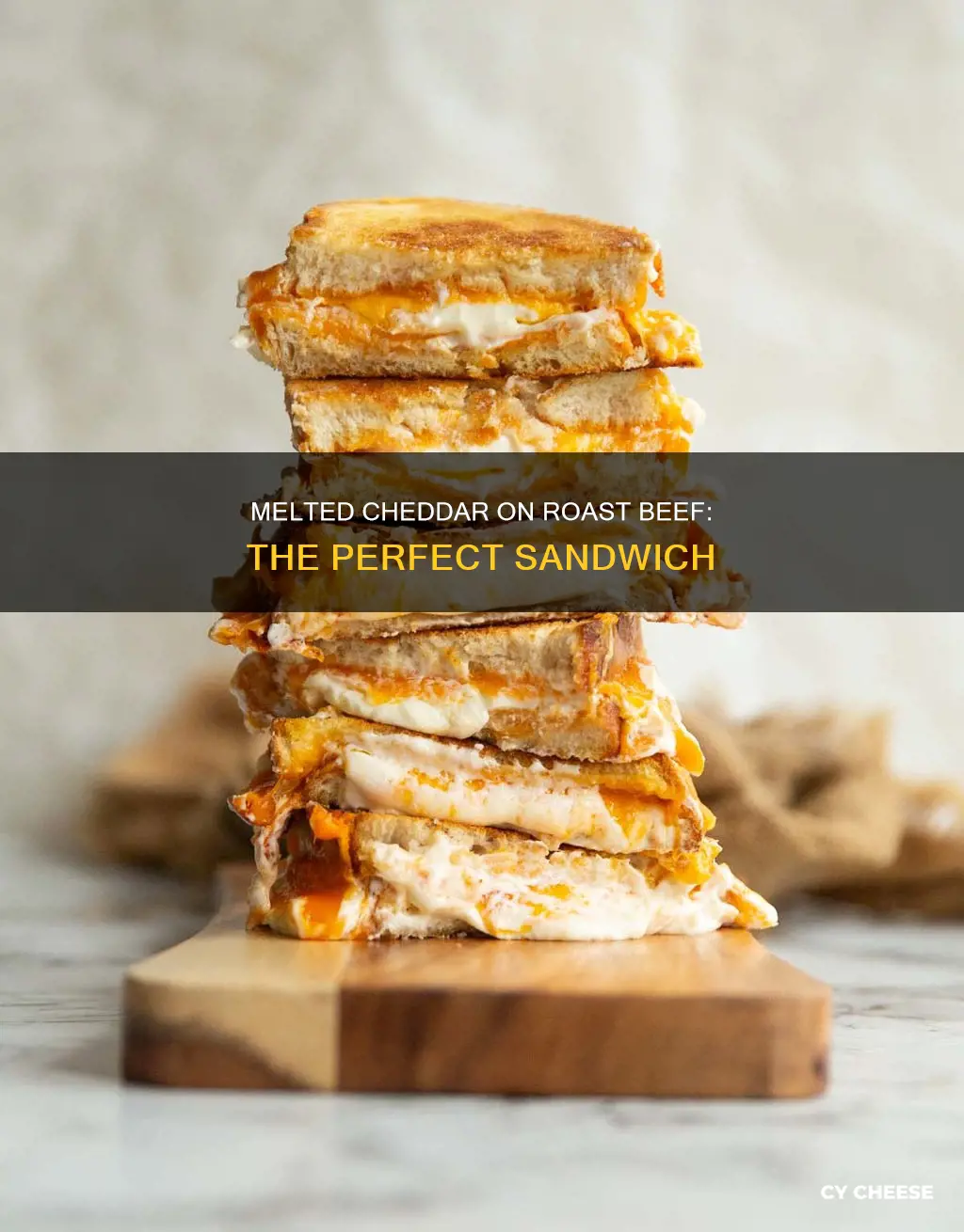 how to melt cheddar cheese for roast beef sandwich