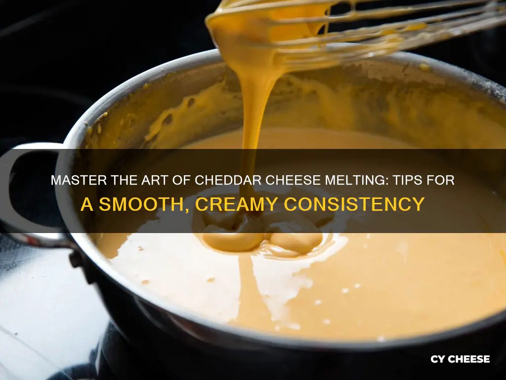 how to melt cheddar cheese to smooth consistency