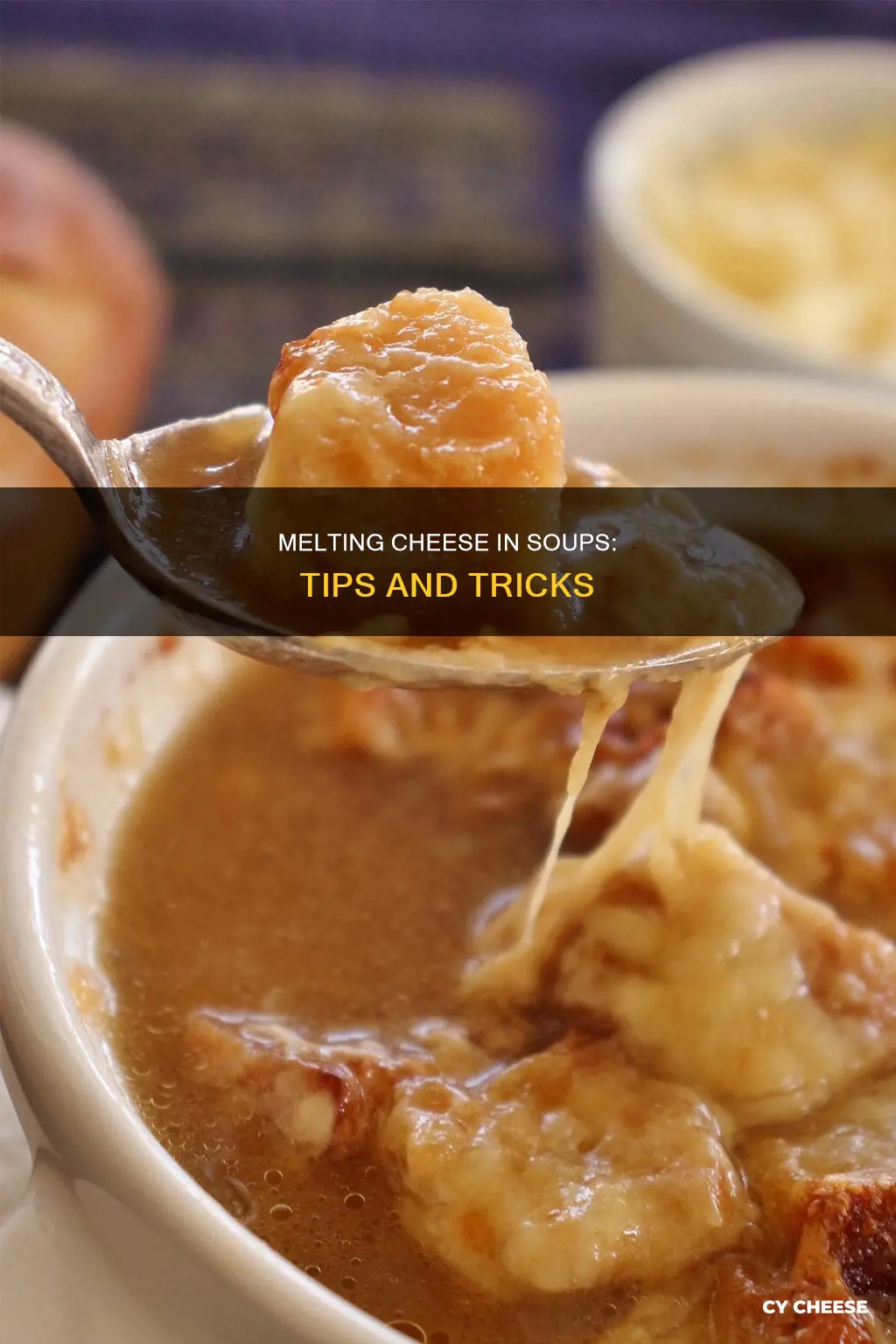 how to melt cheese in soup