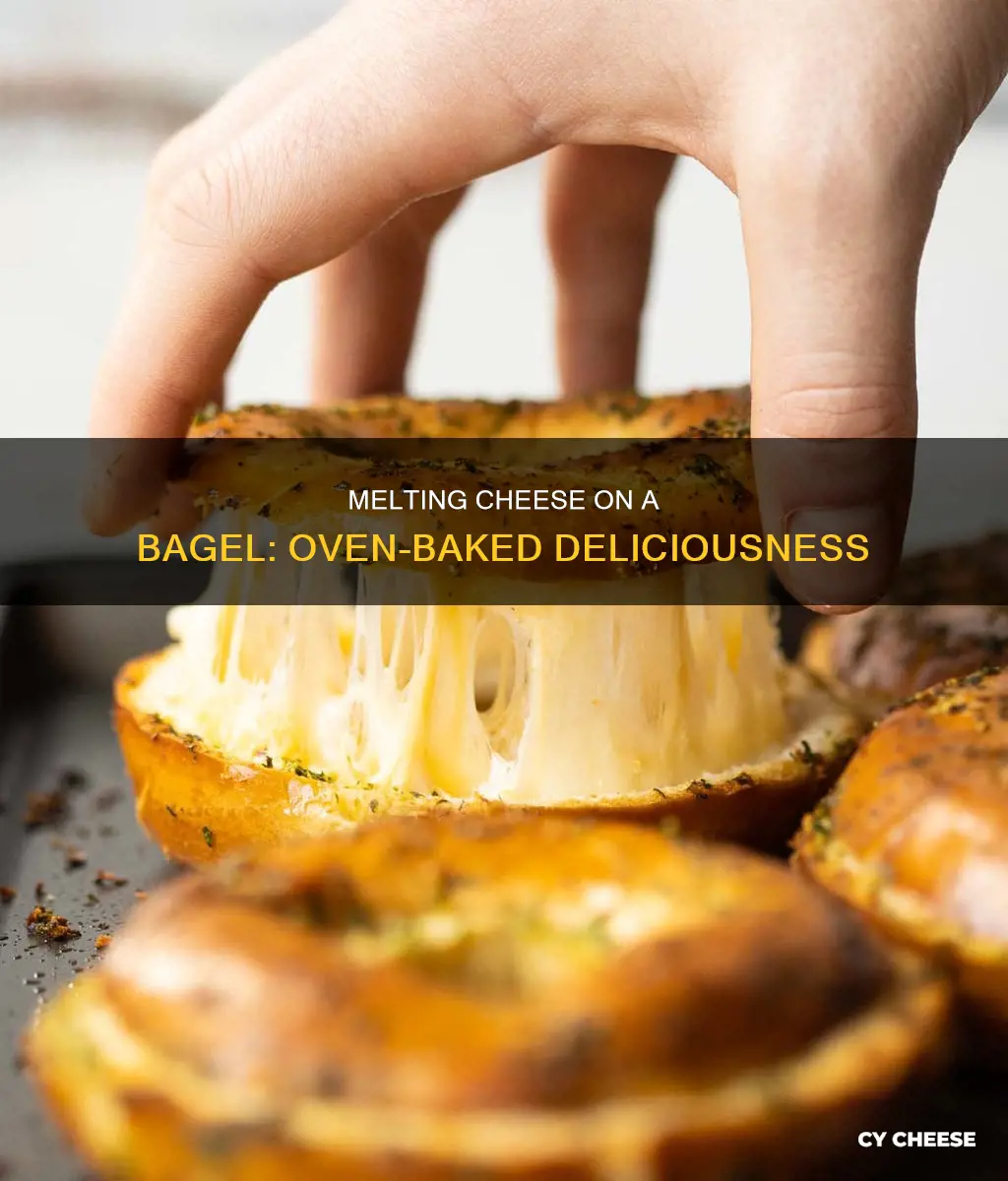 how to melt cheese on a bagel in the oven