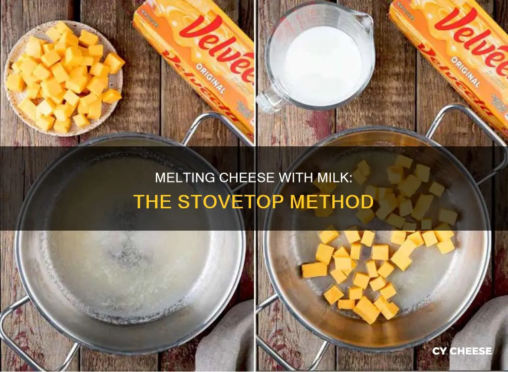 how to melt cheese with milk on stove