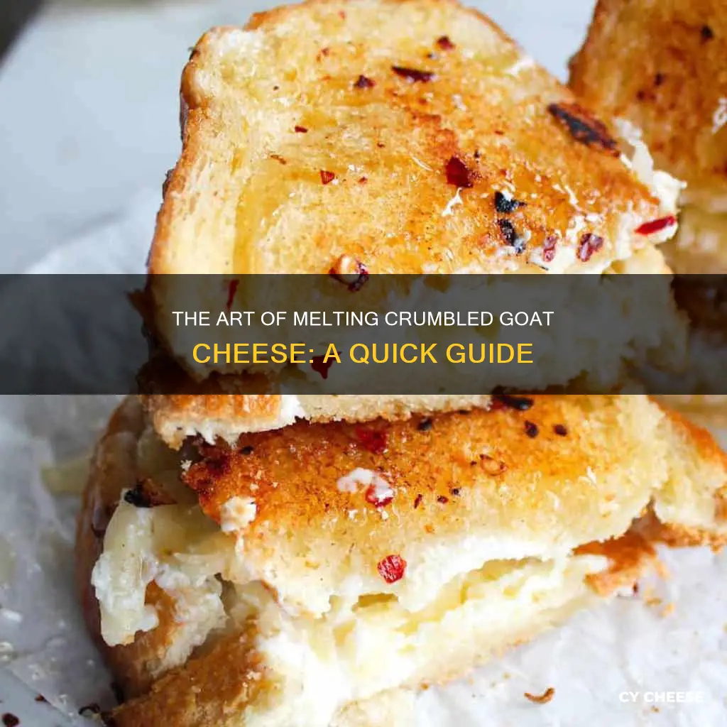 how to melt crumbled goat cheese