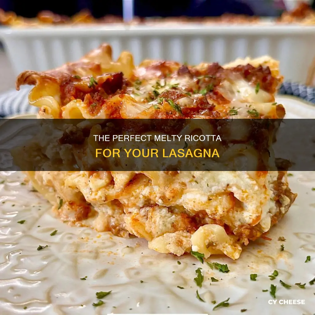 how to melt ricotta cheese for lasagna