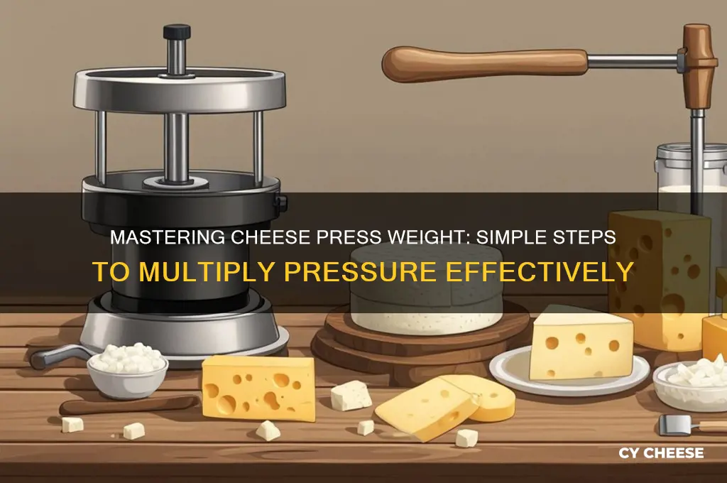 how to multiply the weight for a cheese press