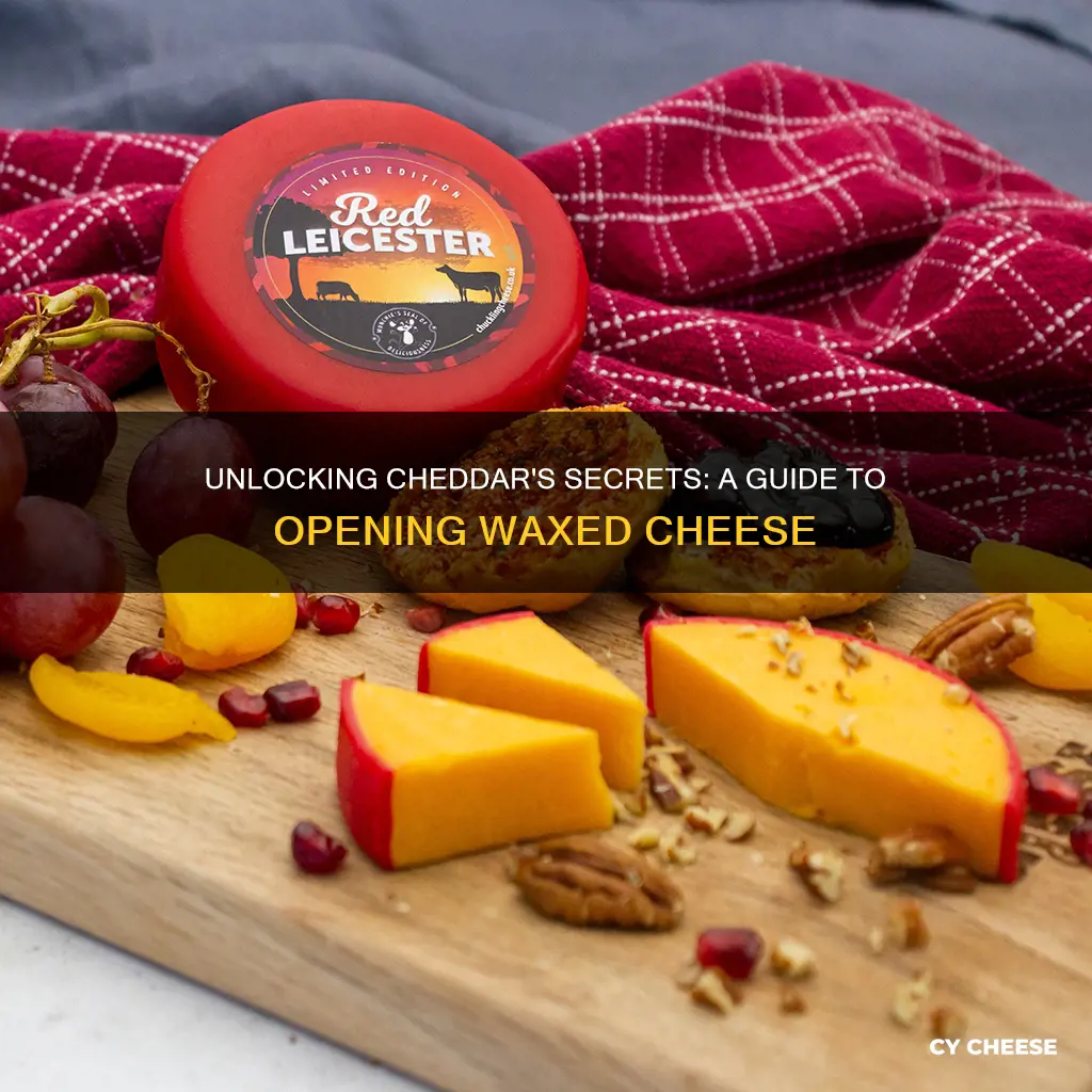 how to open waxed cheddar cheese