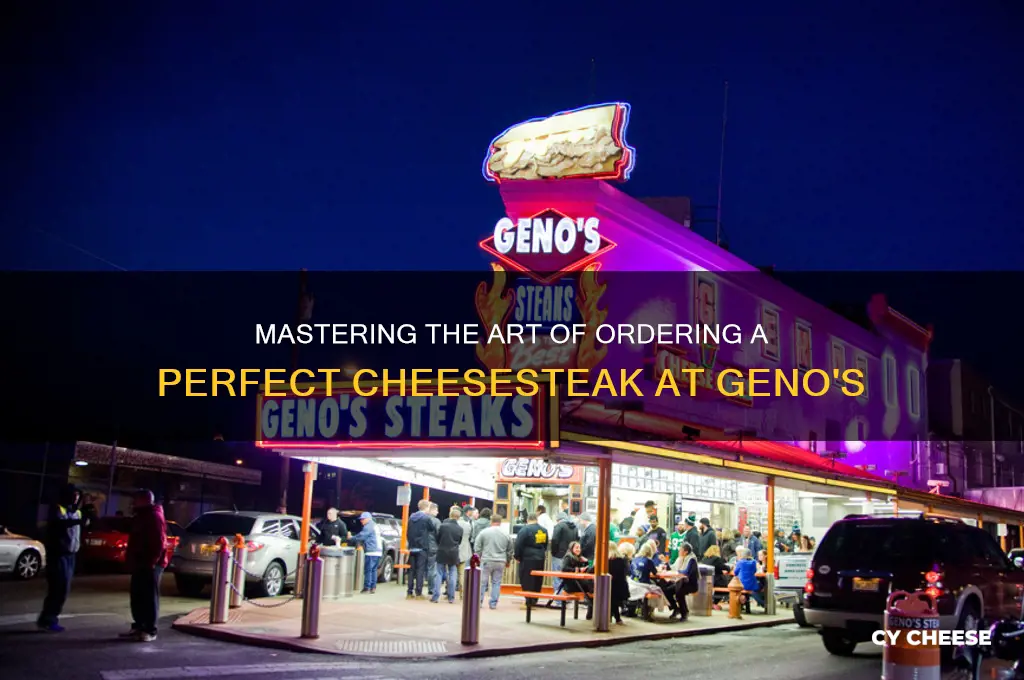 how to order a cheese steak at genos