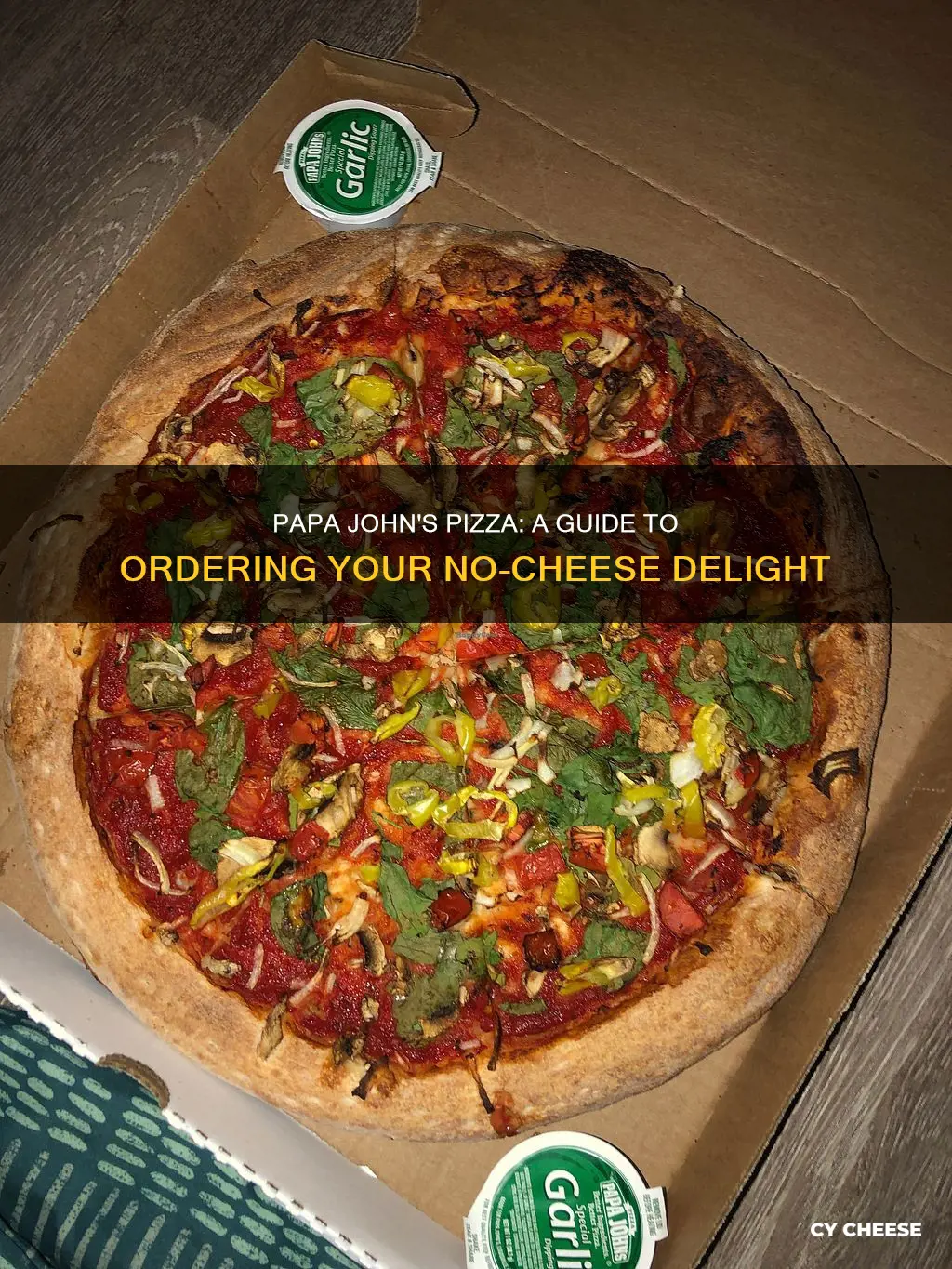 how to order a pizza from papa jhn no cheese