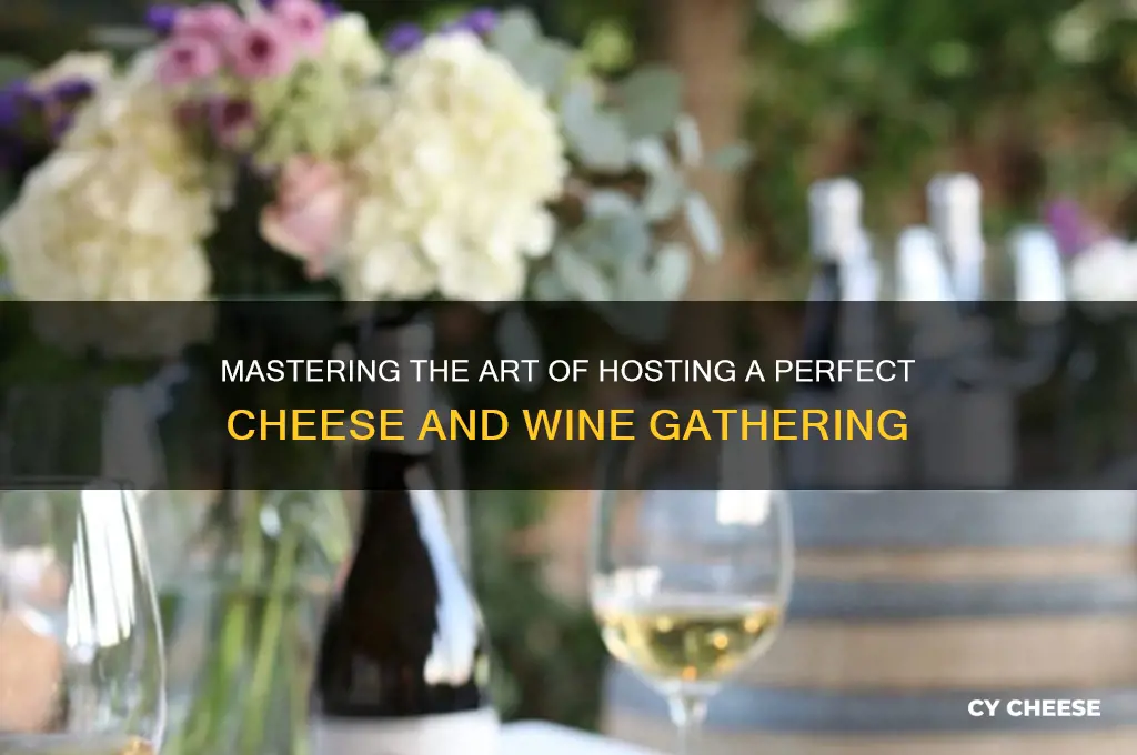 how to organise a cheese and wine event