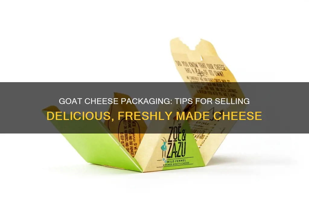 how to package goat cheese to sale