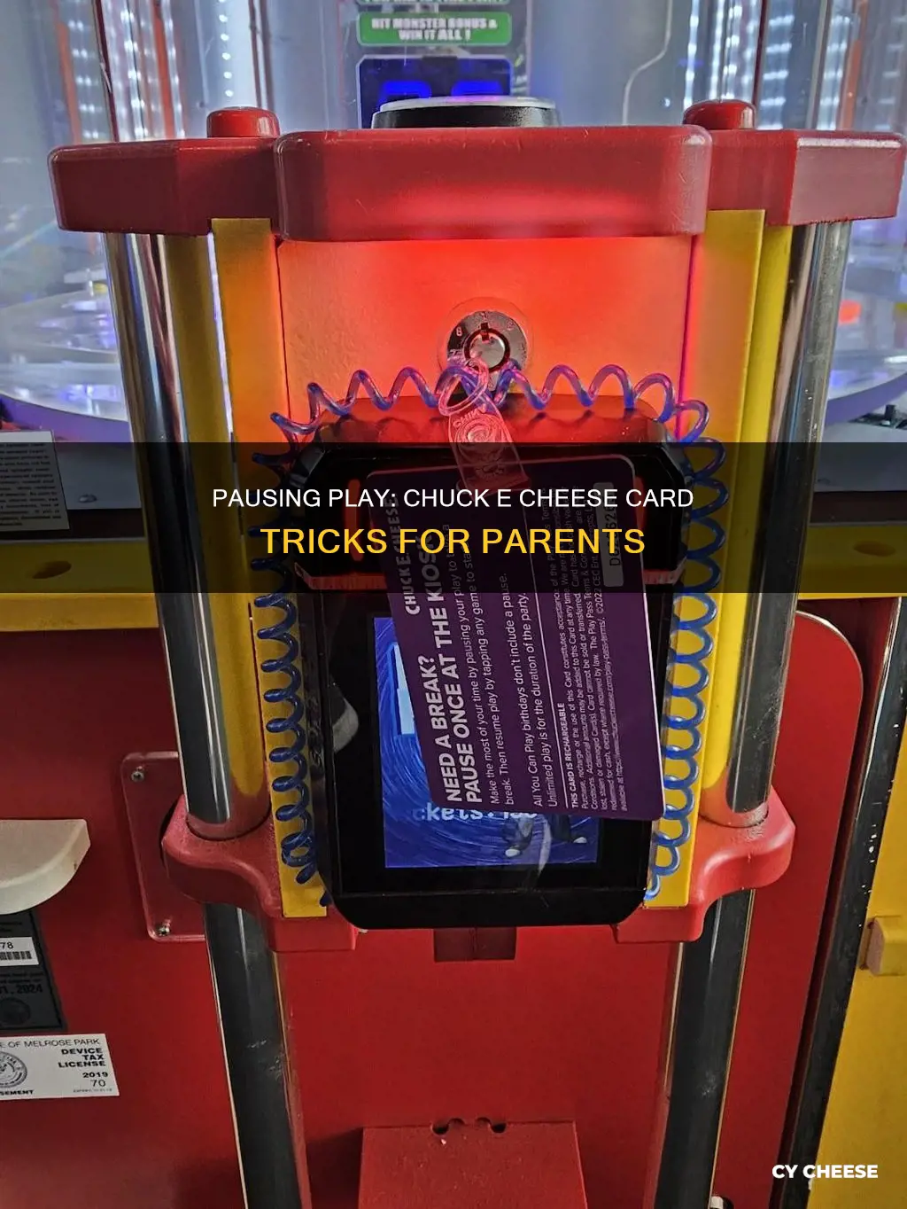 how to pause card at chuck e cheese