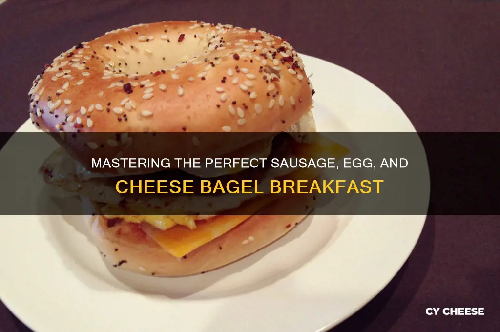 how to prep sausage egg and cheese bagels