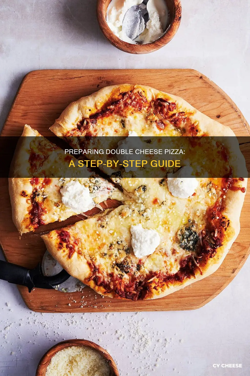 how to prepare double cheese pizza