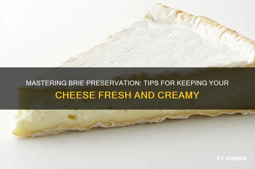 how to preserve brie cheese