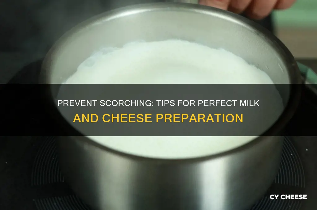 how to prevent scorching of milk and cheese