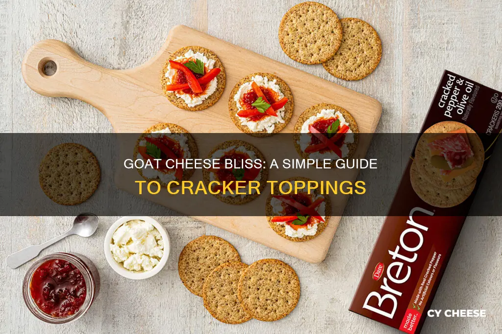 how to put goat cheese on cracker