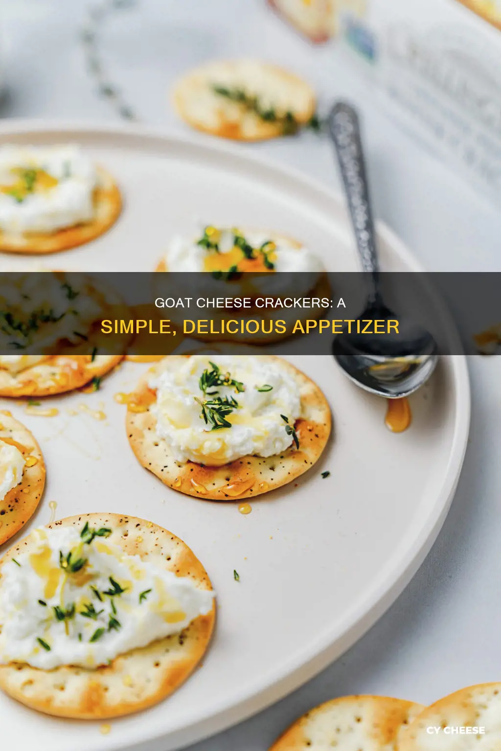 how to put goat cheese on cracker
