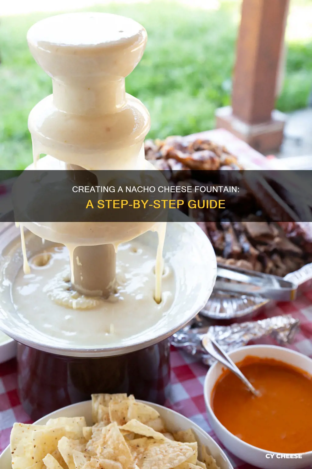 how to put nacho cheese in a fountain