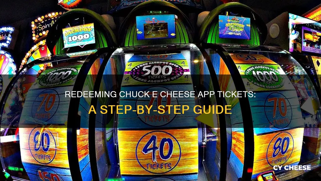 how to redeem tickets won on chuck e cheese app