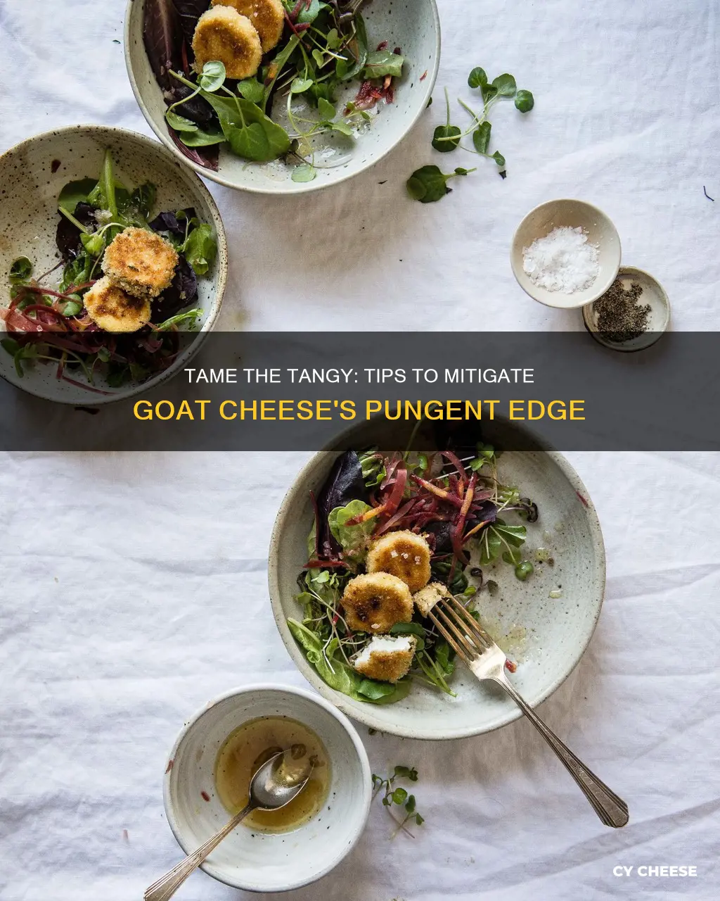 how to reduce pungency of goat cheese