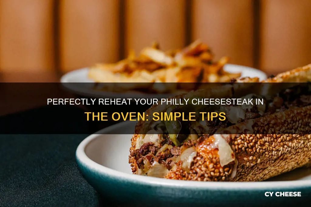 how to reheat a philly cheese in the oven