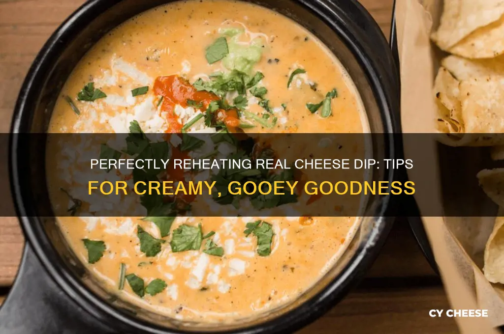 how to reheat cheese dip ade with real cheese