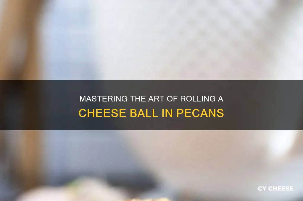 how to roll a cheese ball in pecans
