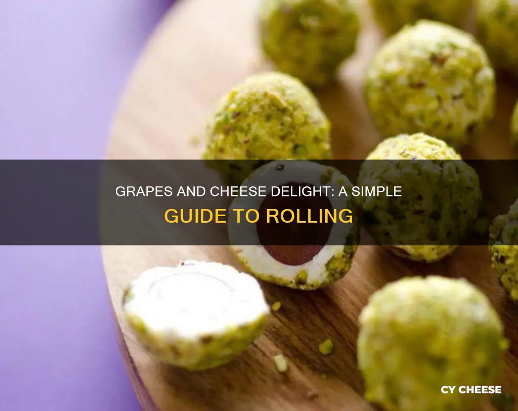 how to roll grapes in goat cheese