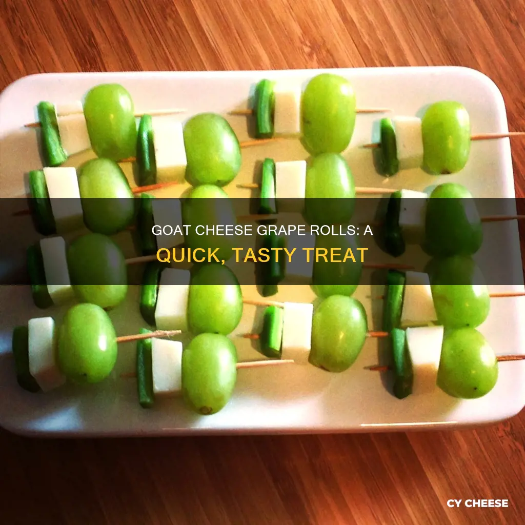 how to roll grapes in goat cheese