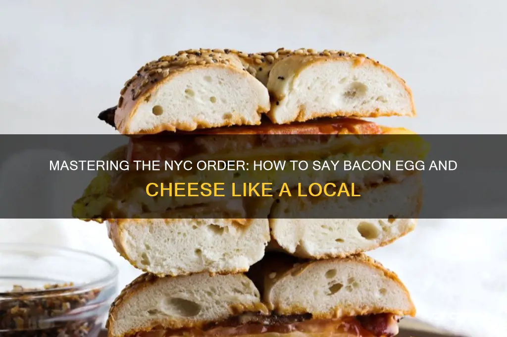 how to say bacon egg and cheese in new york