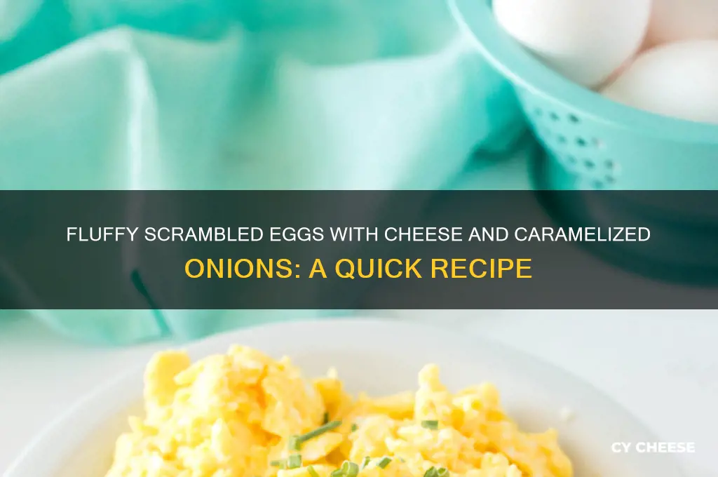 how to scramble eggs with cheese and onions