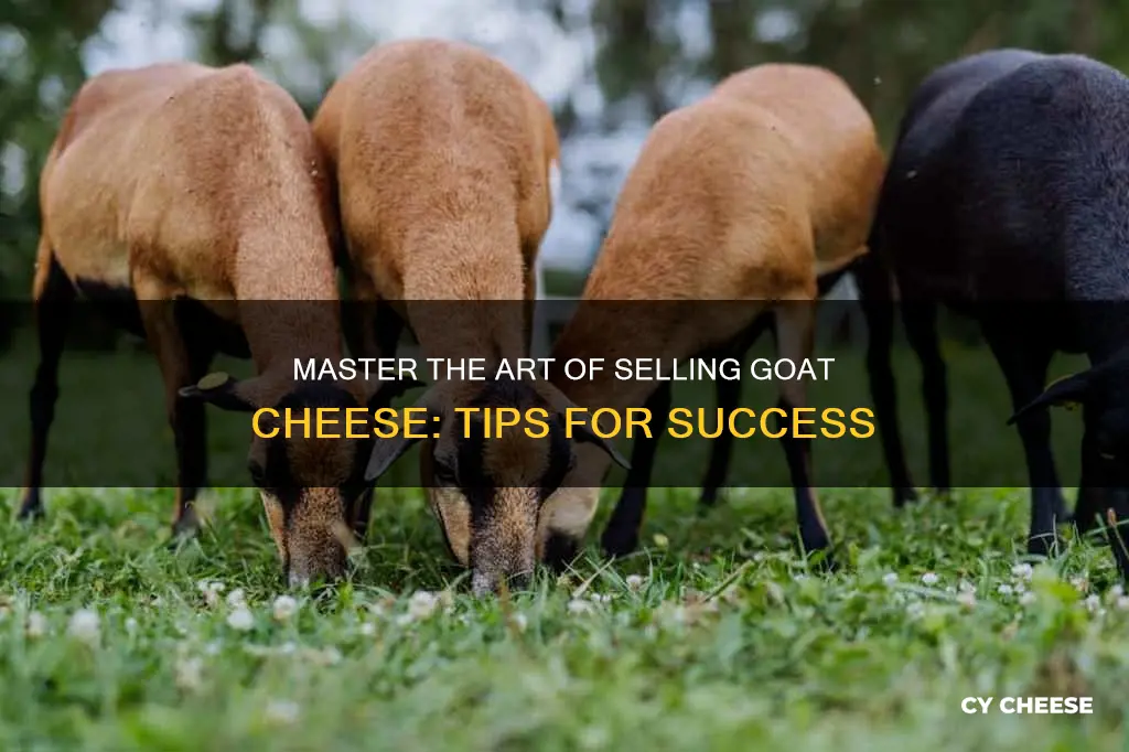 how to sell goat cheese