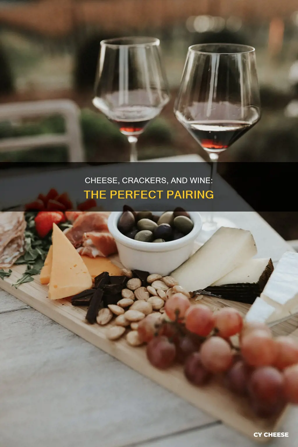 how to serve cheese and crackers with wine