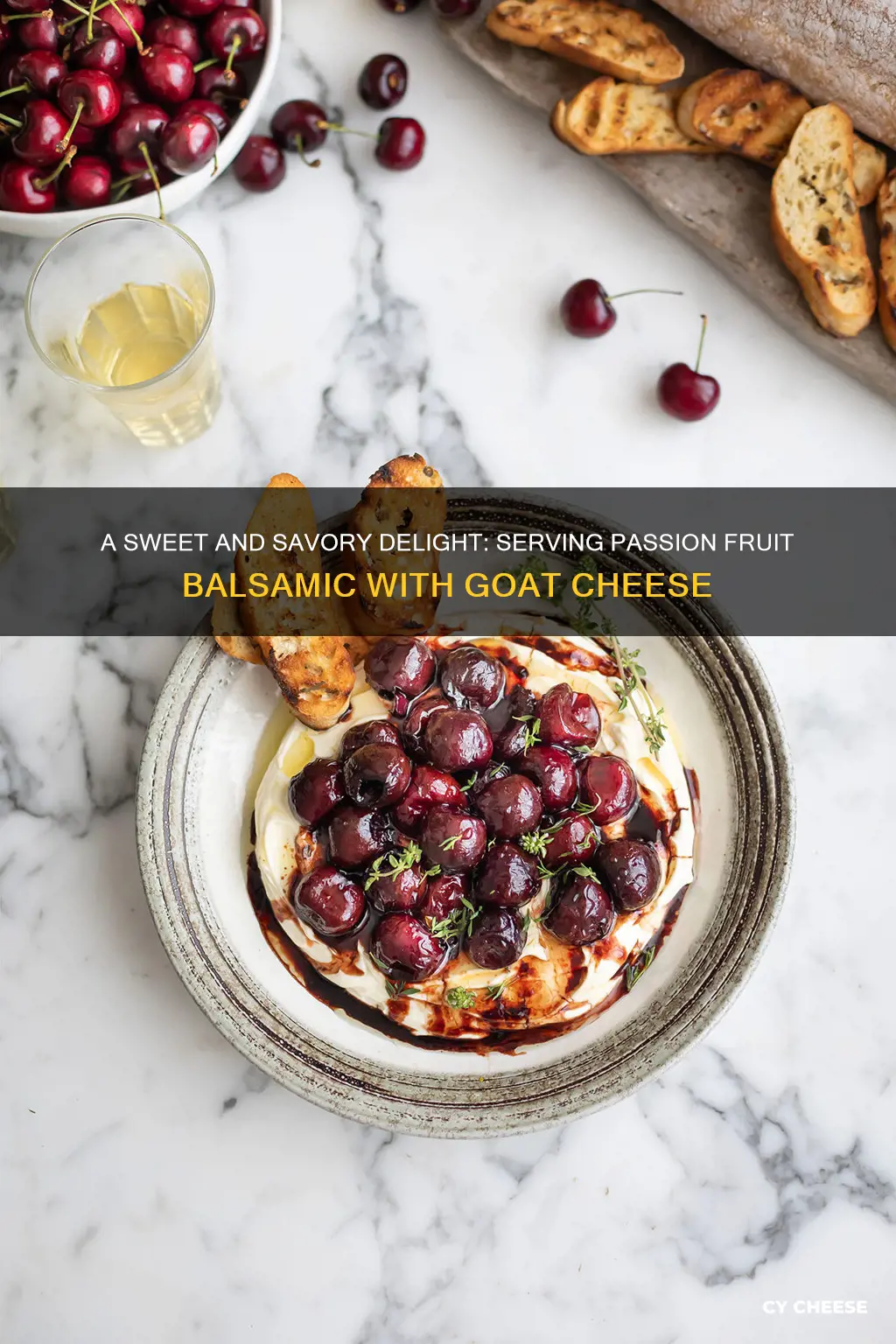 how to serve lpassion fruit balsamic vinegar with goat cheese