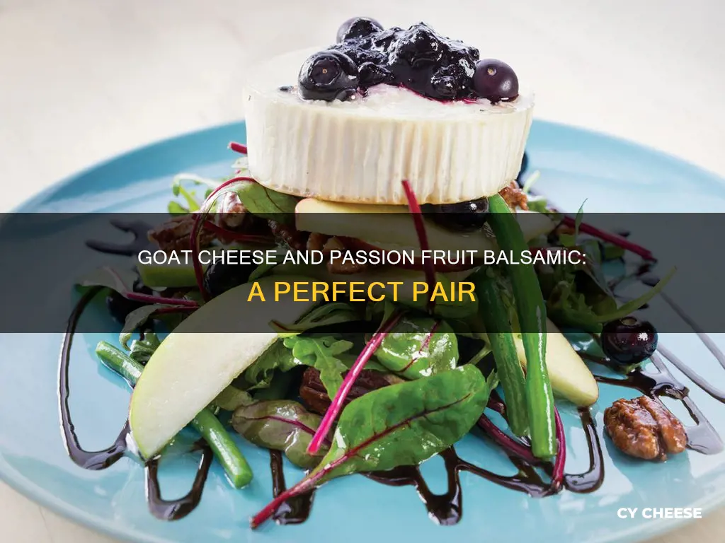 how to serve lpassion fruit balsamic vinegar with goat cheese