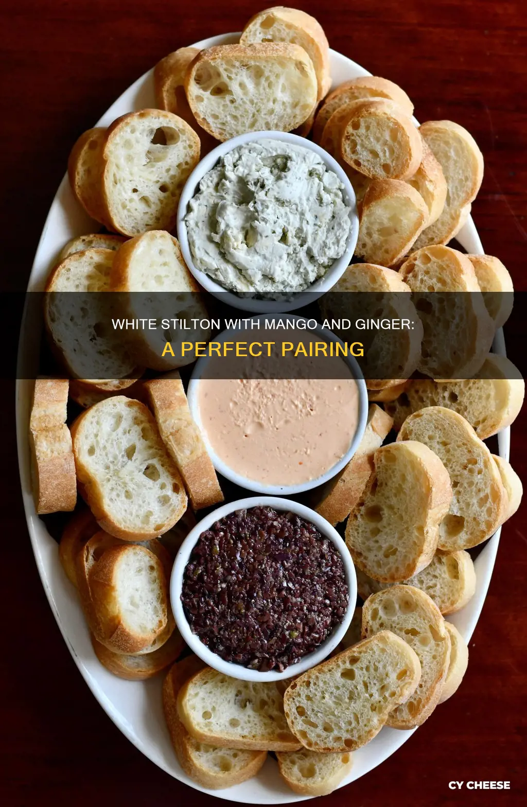 how to serve white stilton cheese with mango and ginger