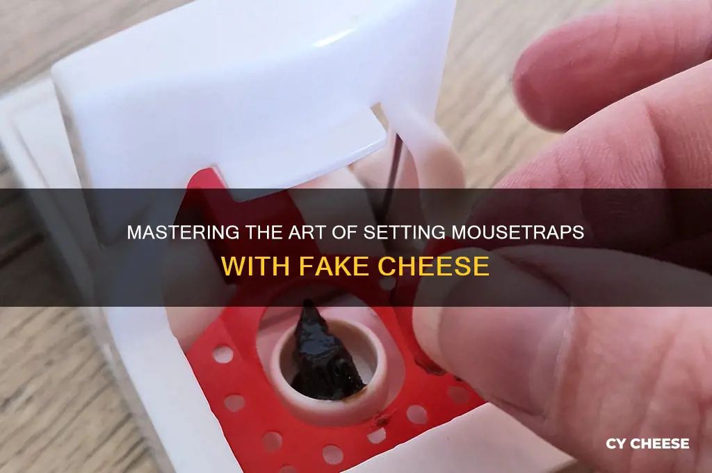 how to set a mousetrap with fake cheese