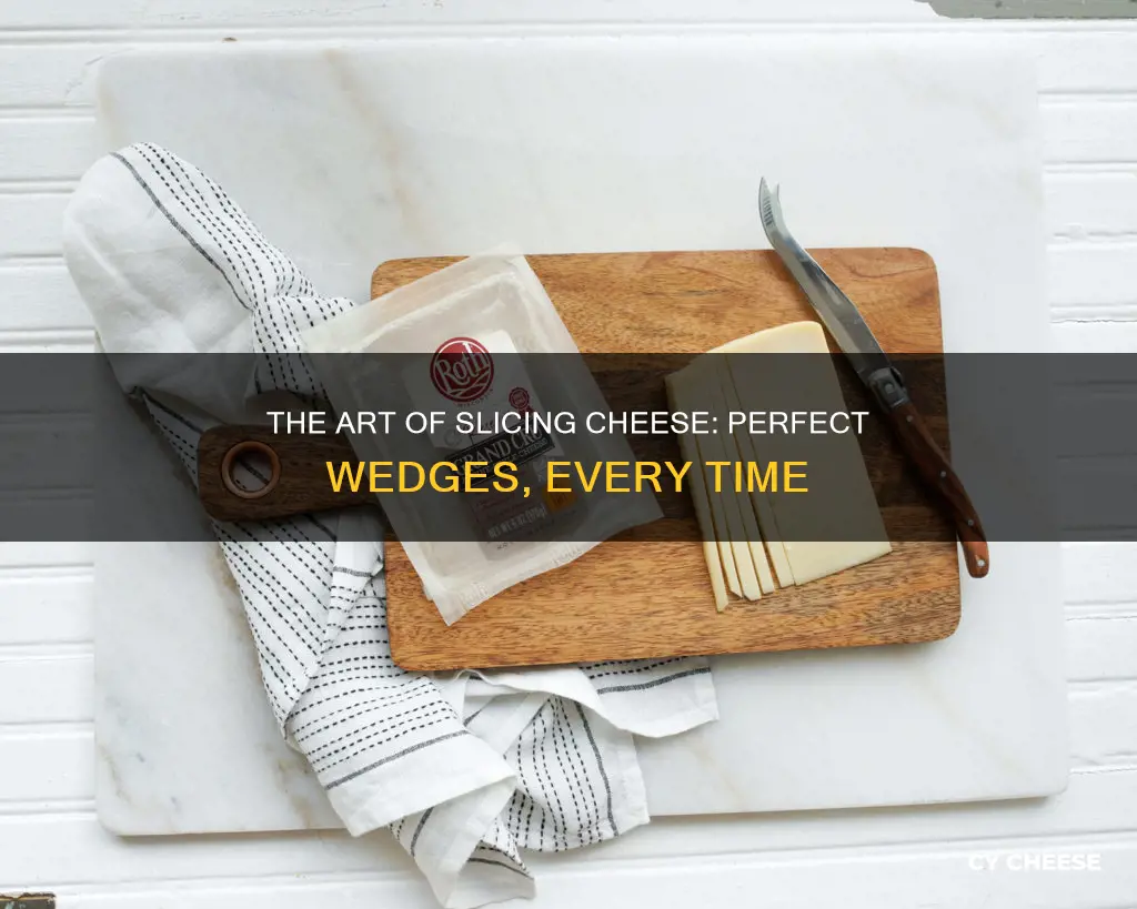 how to slice a long wedge of cheese