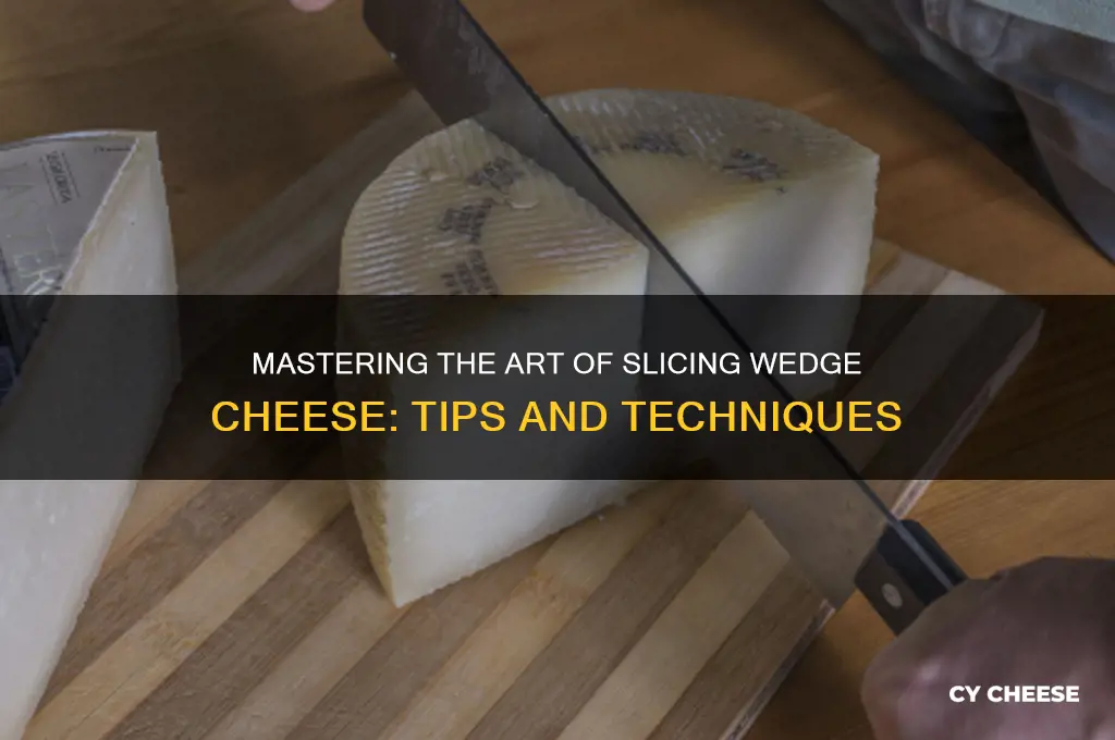 how to slice wedge cheese