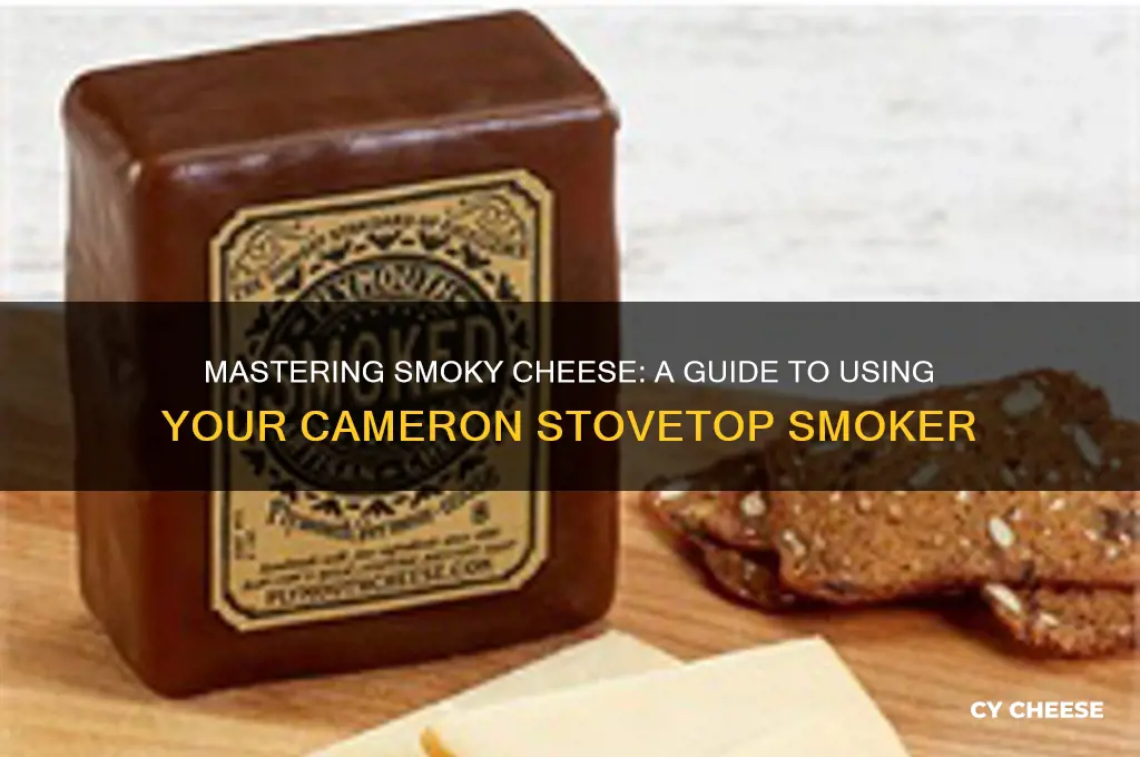 how to smoke cheese in a cameron stovetop smoker