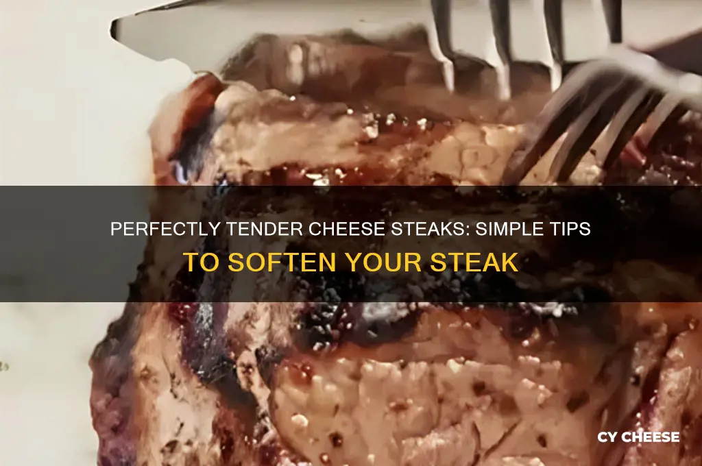 how to soften the steak for cheese steaks
