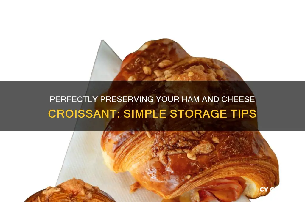 how to store a ham and cheese croissant