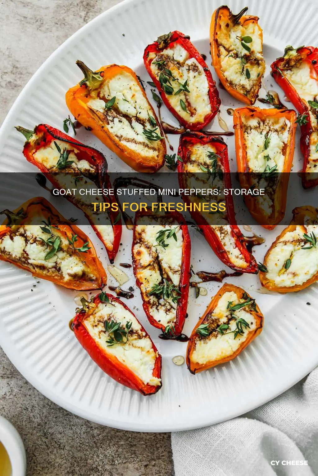 how to store goat cheese stuffed mini peppers