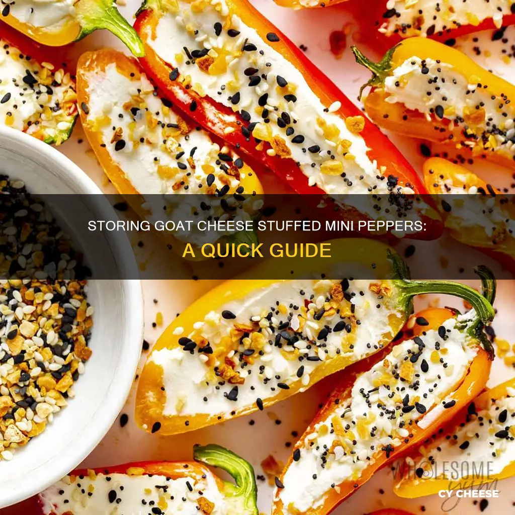 how to store goat cheese stuffed mini peppers